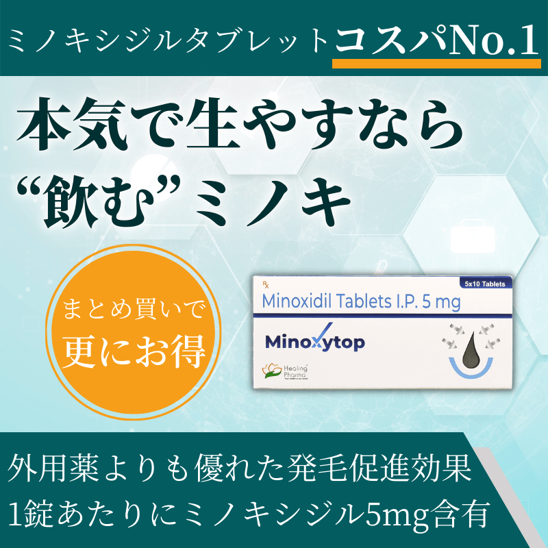 ミノキシジルタブレット通販（ミノキシトップ）3,680円【36%オフ】｜薬の通販オンライン