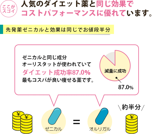 内臓脂肪減少薬 オルリガル通販｜アライ/ゼニカル ジェネリック｜薬の通販オンライン